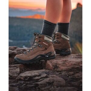 Lowa‎ Renegade GTX Mid Goretex $255 Wm 10 Stone Cabincore Waterproof Hiking Boot